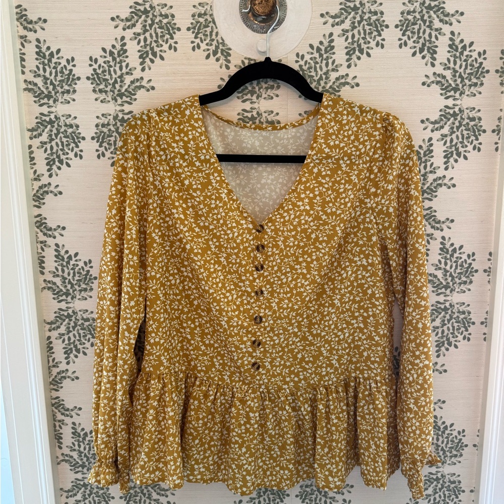 Floral Button-Down Blouse